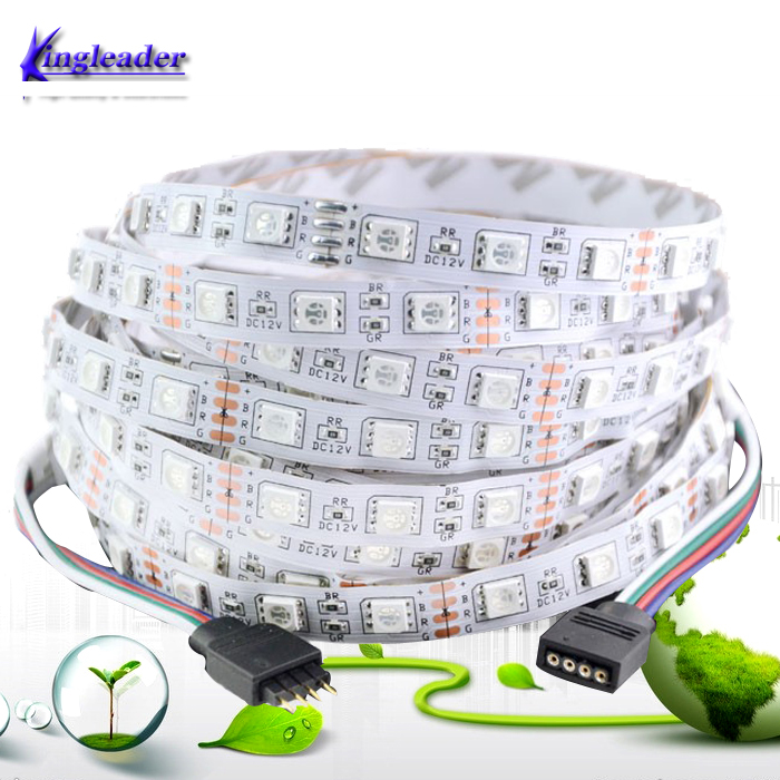 SMD5050 5M 60leds/m RGB Green, Red, Blue, Yellow, Pink, Purple LED Fexible Strip Lighting